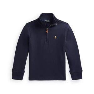 Ralph Lauren Toddler Boys Interlock Quarter-Zip Pullover Sweatshirt 24 months
